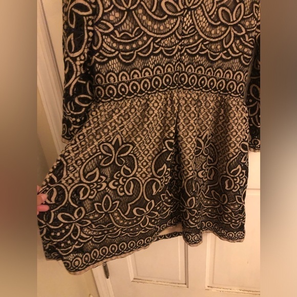 A. Calvin by Flying Tomato Black Lace with Bell Sleeve - Picture 5 of 10